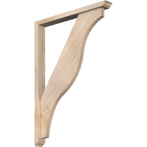 Ekena Millwork Funston Traditional Smooth Bracket w/ Offset Brace, Douglas Fir, 3 1/2"W x 30"D x 42"H BKT0402X30X42FST01SDF - main